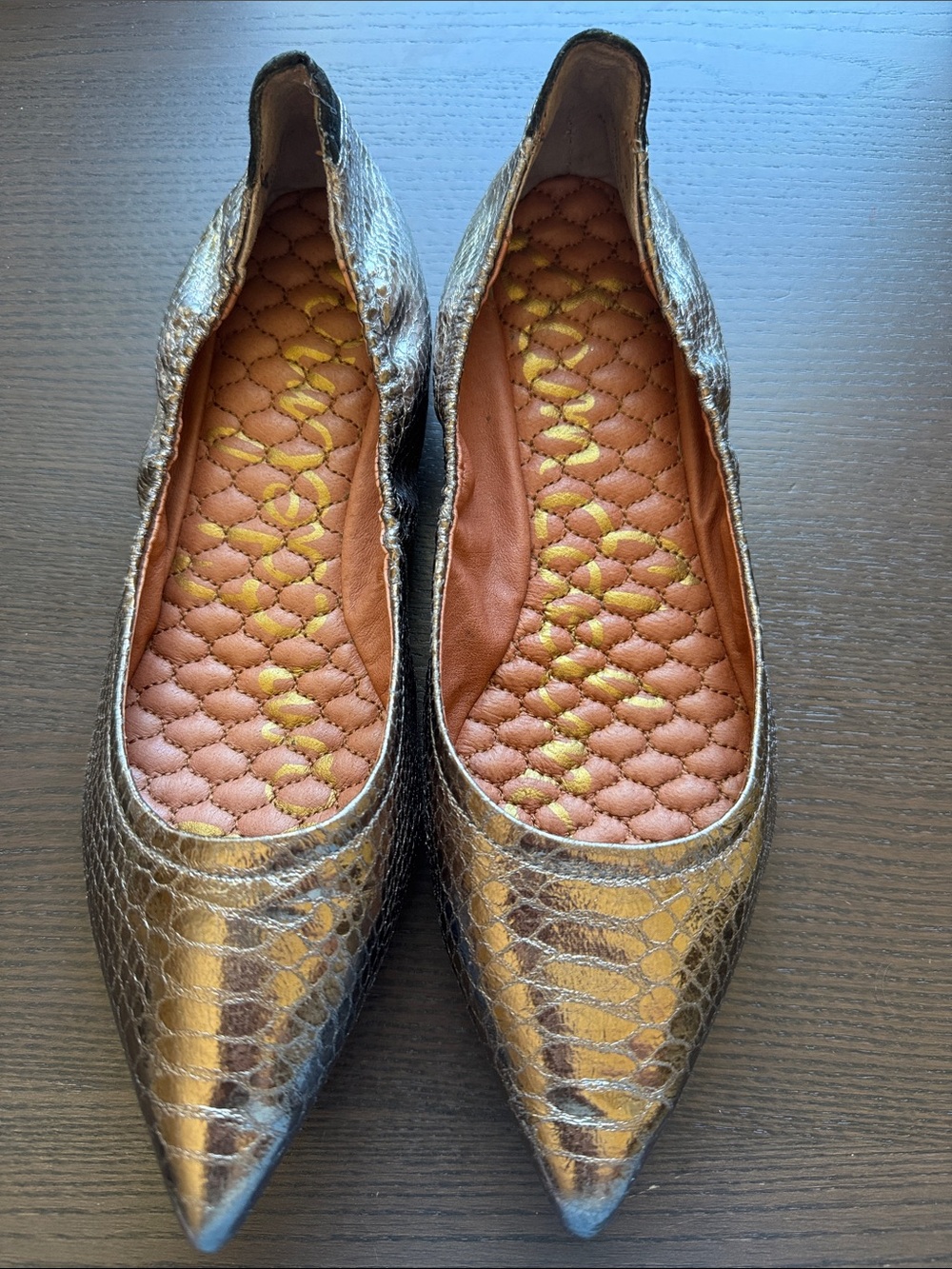 Sam Edelman Metallic Pointed Toe Women's Flats